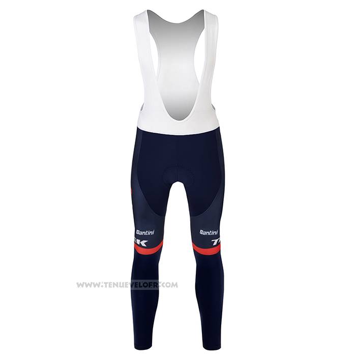 2023 Maillot Cyclisme Trek Segafredo Orange Blanc Manches Longues et Cuissard